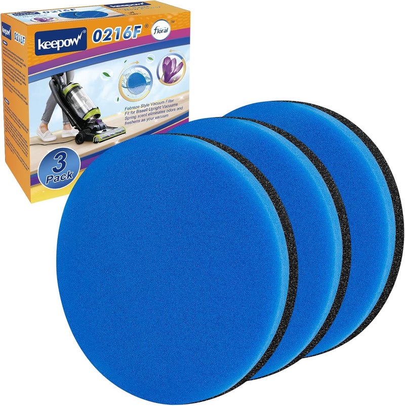 KEEPOW Febreze Vacuum Filter Compatible with Bissell Cleanview & PowerGlide Pet Vacuum, 3 Pack, Part #12141 - Image 1